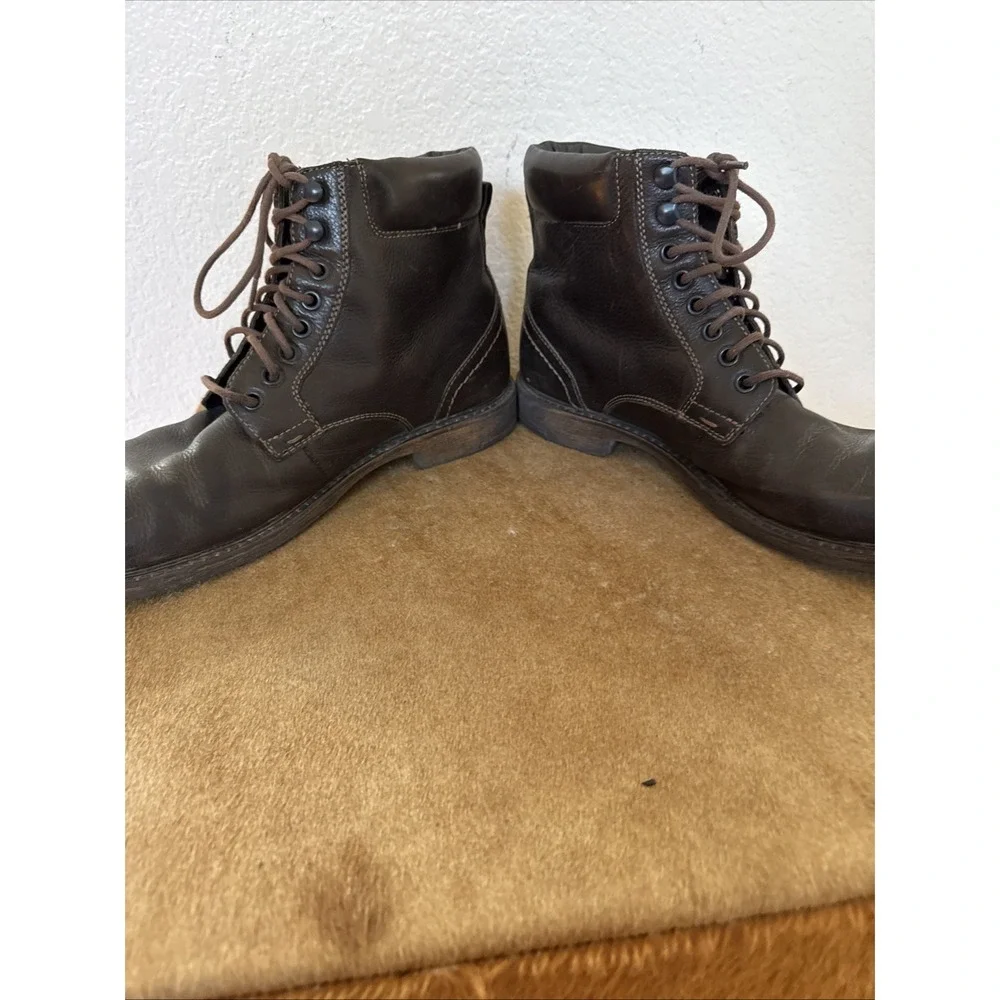 202003 PFBT50 BARRETT MEN SHOE 10 M Dark LEATHER LACE UP BY‎ JOHNSTON & MURPHY